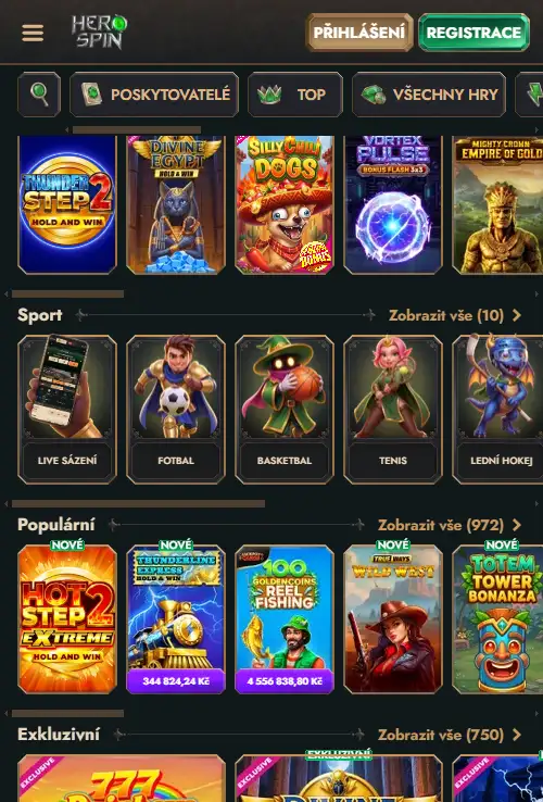 Herospin na mobilu: iOS a Android bez nativní aplikace